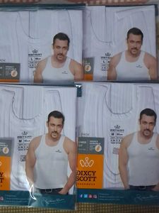 Dixcy Scott White Designer Vests - Pack of 4