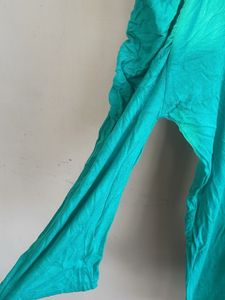 Teal V-Neck Ruched Top