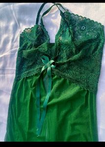 Emerald Green Lace Nightgown