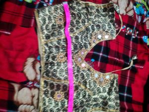 Golden Black Mix Colour Blouse