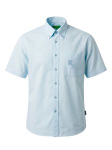 Kenzo Light Blue Short Sleeve Button-Up Shirt