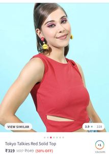 Red Cutout Tank Top