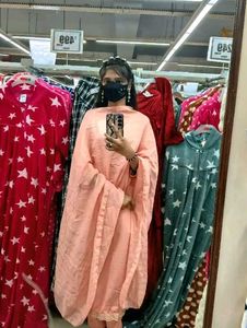 Elegant Peach Kurta Set with Dupatta