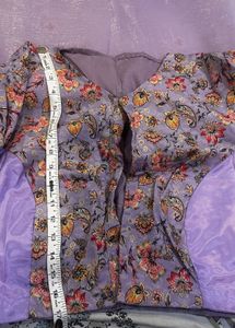 lavender saree with blouse