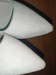 Baby blue suede heels