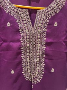 LIBAS Purple Embroidered Kurta