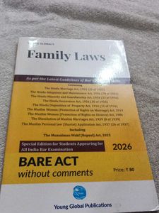Family Laws Bare Act - 2026 Edition