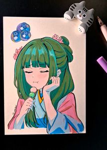 original MaoMao acrylic artwork