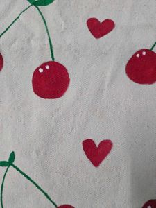Cute Cherry Print Tote Bag