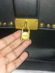 MIRAGGIO Stylish Black Backpack with Gold Studs