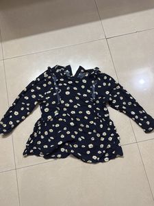 Flared Navy Blue Top