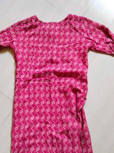 Pink Patterned Kurta