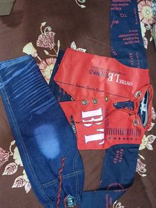 Baby Boy's Red &amp; Blue Outfit