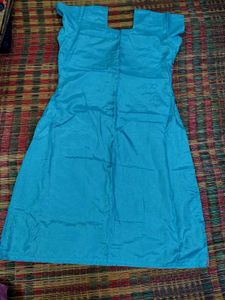 Beautiful Blue Kurta Set with Pink Embroidery