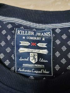 Men's Graphic Print Navy Sweatshirt