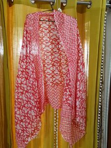 Red Colour Printed Kurta Set Medium Size