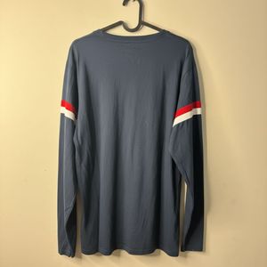 Men’s Navy Crew Neck Striped Full Sleeve T-Shirt