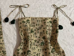 y2k Ethnic Print Camisole with Scarf