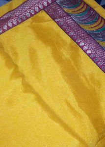 Vibrant Yellow Saree with Rich Borders
