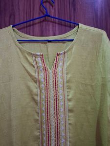 Lime Green Embroidered Kurta🌸🌸