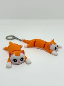 Cute Orange Cat Keychain