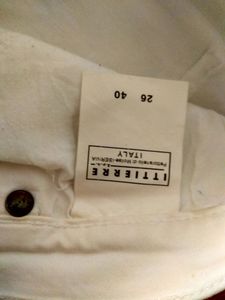 Versace white low rise jeans