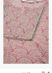 BIBA Women Cotton Blend Straight Kurta Palazzo