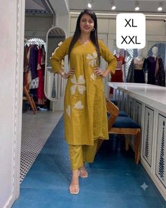Teal Kurta Set with Clover Print. M,L,xl,xxl 850