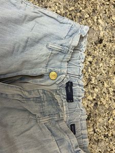 Light Wash High-Waisted Denim Pants