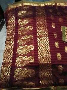 Embellished CottonSilkSaree Without Blous