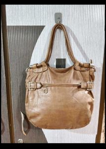 Chic Brown Leather Hobo Bag