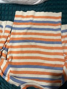 Striped Mock Neck Top
