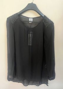 Vero Moda Black Embellished Shoulder Top