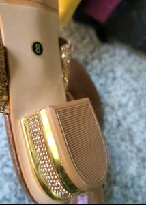 new golden Flat Sandals