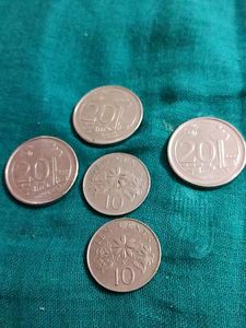 Singapore 20 Cents ( 3 ) 10  ( 2 )