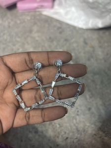 Geometric Crystal Drop Earrings