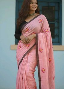 Brand New Cotton Embroidered Saree