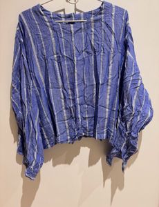 Marks & Spencer - White & Blue Striped Top
