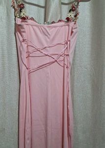 Floral Pink Slip Dress