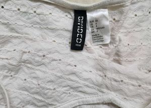 H &amp; M Cute White Summer Romper