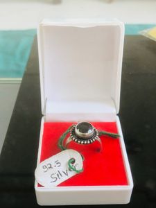 Black Diamond Ring🖤💍 Pure 925 Silver (wt:5.400g)