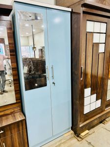 Light Blue Two-Door Wardrobe