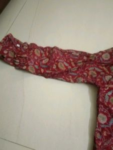 Maroon Printed Kurta