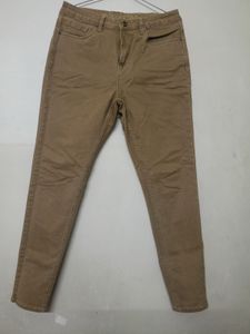 Brown High-Waisted Skinny Jeans