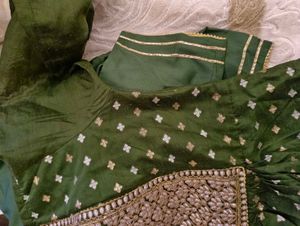 Green Embroidered Kurta Set