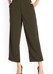 Olive Green Wide Leg Pants