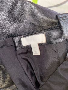Chic Faux Leather Mini Skirt waist 26inches