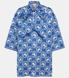 Authentic Gucci Horse Print Silk Shirt