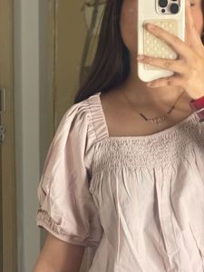 Chic Puff Sleeve Smocked Top