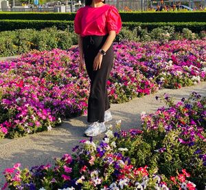Pink Puff Sleeve Top